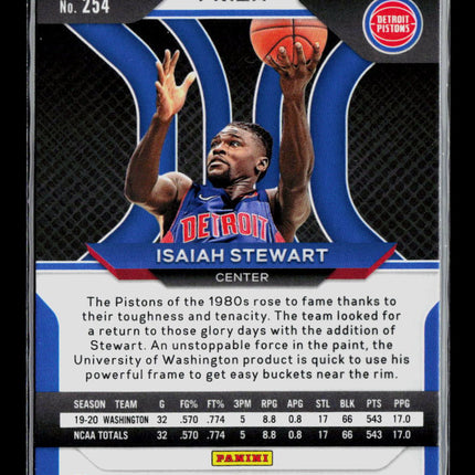 2021 Panini Prizm Isaiah Stewart #254 RC Silver
