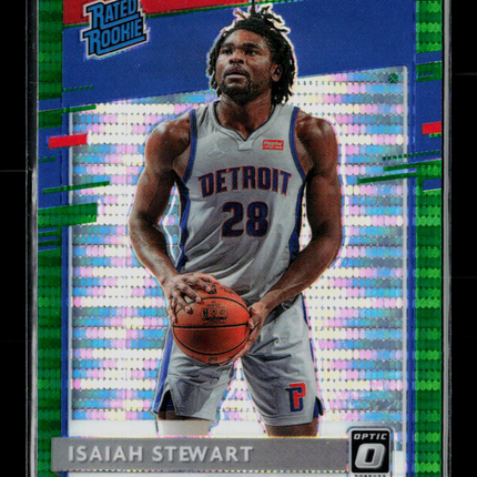2021 Panini Donruss Optic Isaiah Stewart #166 Green Pulsar