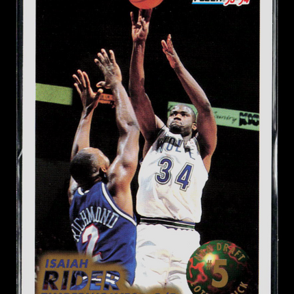 1993 Fleer NBA Draft Lottery Pick Isaiah Rider #5 of 11