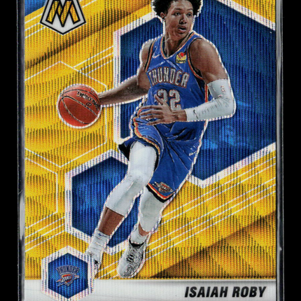 2021 Panini Mosaic Isaiah Roby #24 Yellow Wave