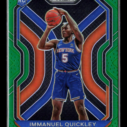 2021 Panini Prizm Immanuel Quickley #296 Green RC