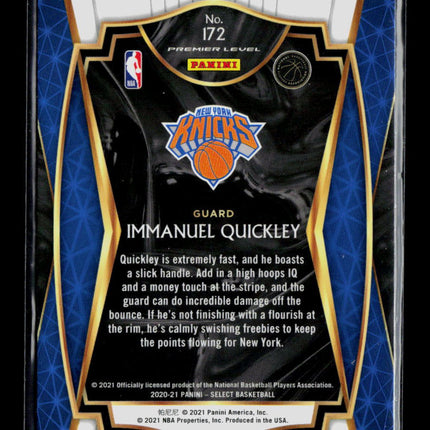 2021 Panini Select Immanuel Quickley #172