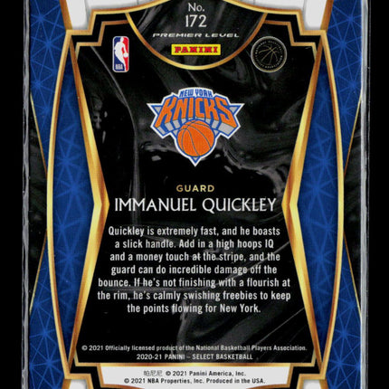 2021 Panini Select Immanuel Quickley #172