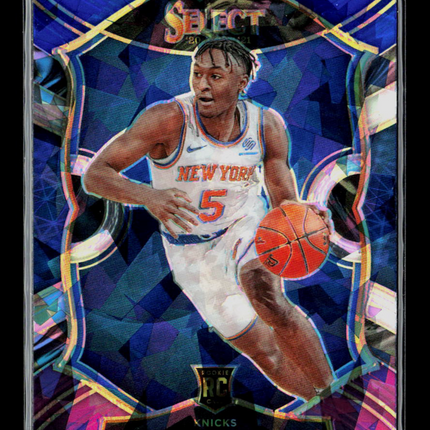 2021 Panini Select Immanuel Quickley #85 Blue Cracked Ice RC