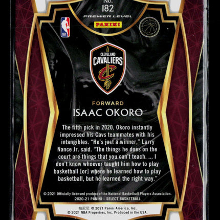 2021 Panini Select Isaac Okoro #182 Blue Prizm