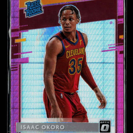 2021 Panini Donruss Optic Isaac Okoro #155 Pink Hyper