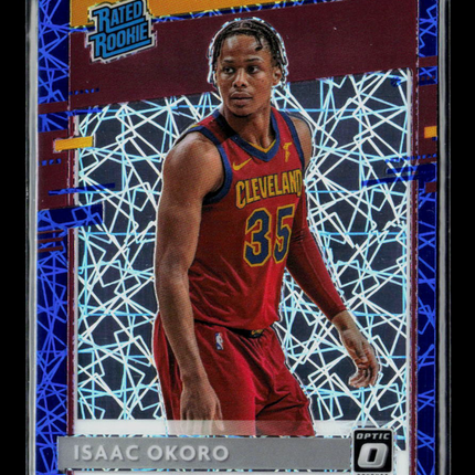 2021 Panini Donruss Optic Isaac Okoro #155 Blue Velocity