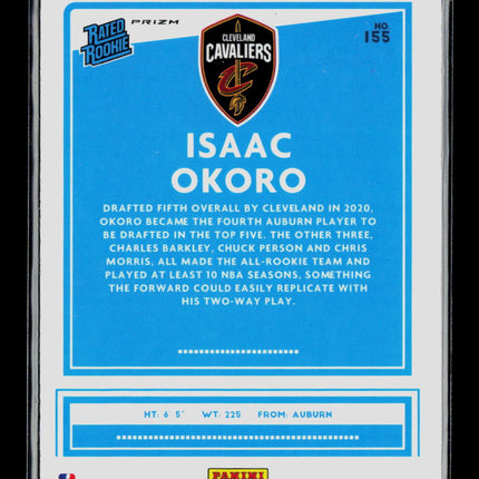 2021 Panini Donruss Optic Isaac Okoro #155 Blue Velocity Rookie