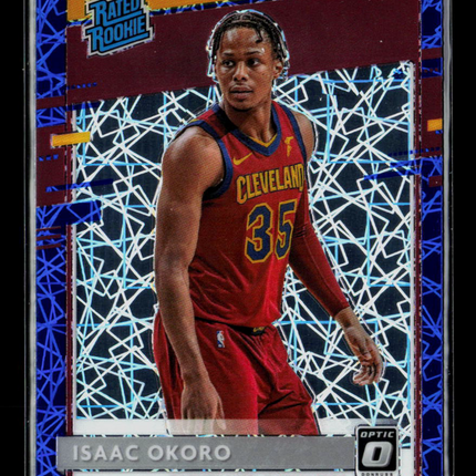 2021 Panini Donruss Optic Isaac Okoro #155 Blue Velocity