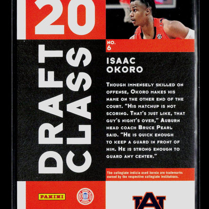2020 Panini Contenders Draft Picks Isaac Okoro #6 Red 95/99