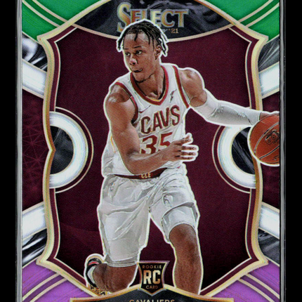 2021 Panini Select Isaac Okoro #65 Green and Purple Prizm RC