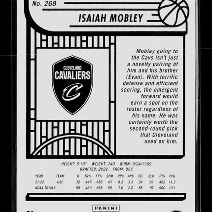 2022 Panini Hoops Isaiah Mobley #268 RC