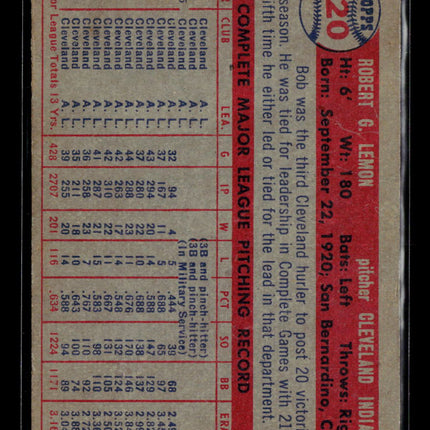1957 Topps Bob Lemon #120