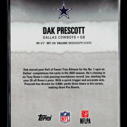 2025 Topps Signature Class Dak Prescott #15 010/150