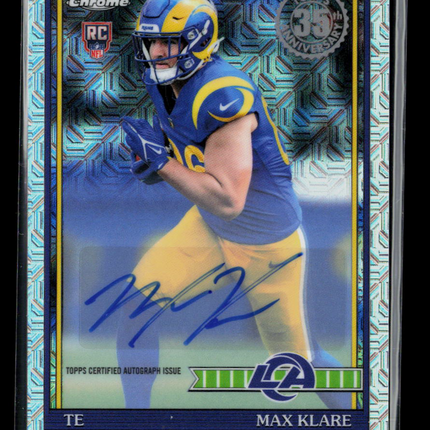 2026 Topps Chrome Max Klare #91TRC-41 Mojo Refractor RC Auto