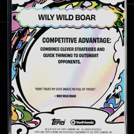 2026 Topps Chrome VeeFriends #SSA-95 Wily Wild Boar Speckle