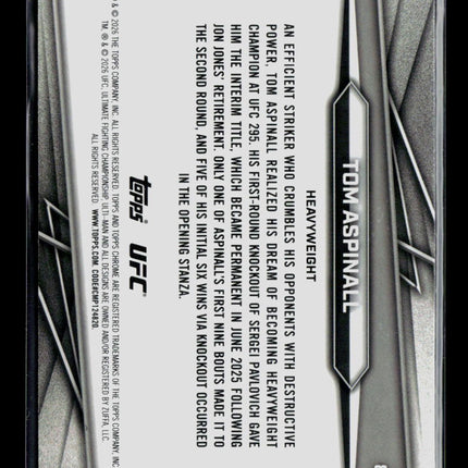 2026 Topps Chrome UFC Tom Aspinall #80 Magenta Refractor /399