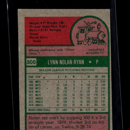 1975 Topps Nolan Ryan #500 mini