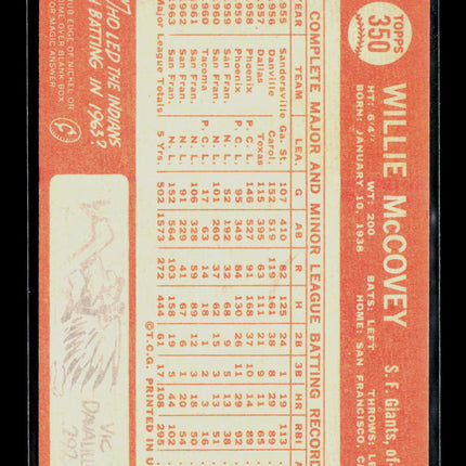 1964 Topps Willie McCovey #350