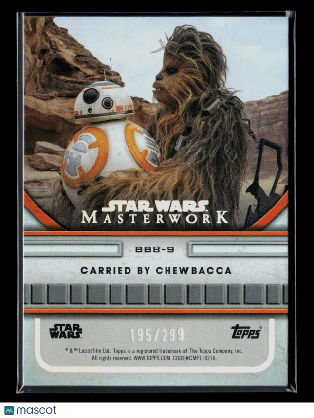 2025 Topps Star Wars Masterwork 195/299 #BB8-9 Chewbacca