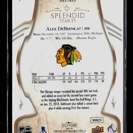 2018 Upper Deck Splendor Alex DeBrincat #SST-AD