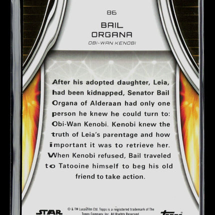 2025 Topps Star Wars Masterwork Bail Organa Purple /50 #86