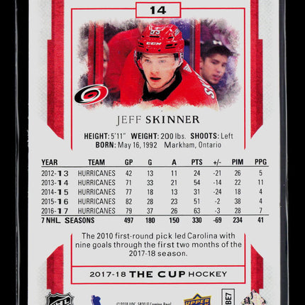 2017 Upper Deck The Cup Jeff Skinner #14 /249