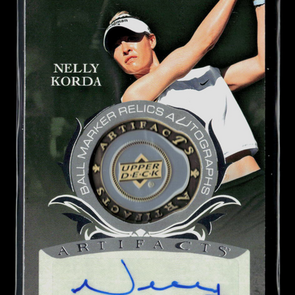 2026 UD Artifacts Golf Nelly Korda #BMA-NK Relic 07/25 Ball Marker Relic Auto