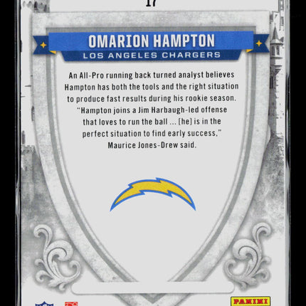 2025 Panini Rookies & Stars Omarion Hampton Red #17 RC