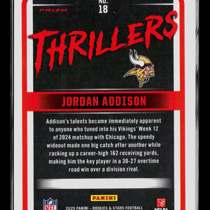 2025 Panini Rookies & Stars Prizm Jordan Addison Red #18