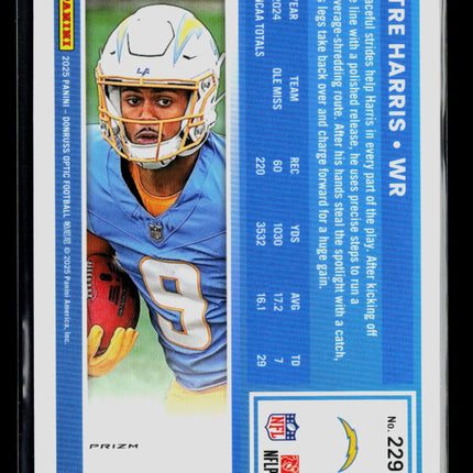 2025 Panini Donruss Optic Tre Harris #229 Blue Hyper