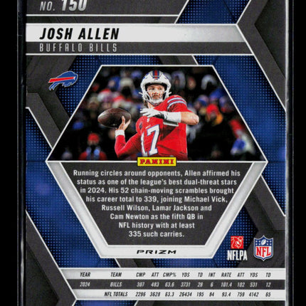 2025 Panini Mosaic Football Josh Allen #150 Green