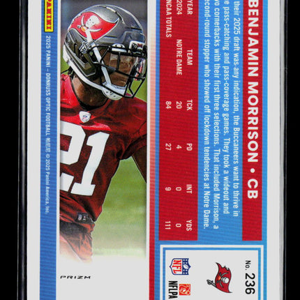 2025 Panini Donruss Optic Football Benjamin Morrison #236
