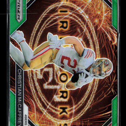 2023 Panini Prizm Christian McCaffrey #F-12 Green