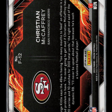 2023 Panini Prizm Christian McCaffrey #F-12 Green