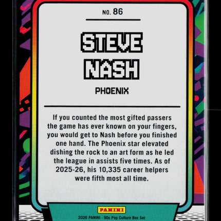 2026 Panini 90s Pop Culture Box Set Steve Nash #86 /99