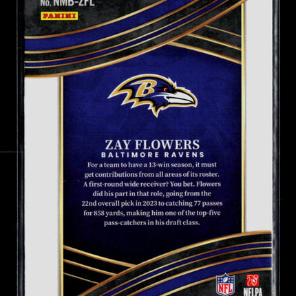 2024 Panini Select Zay Flowers #NMB-ZFL RC