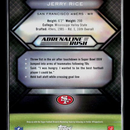 2015 Topps Field Access Adrenaline Rush Jerry Rice #ARA-JR
