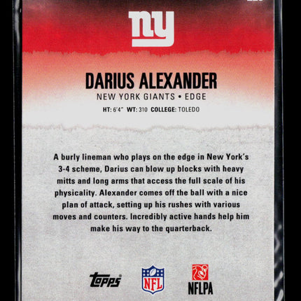 2025 Topps Signature Class Darius Alexander #229 RC 084/100