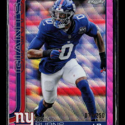 2025 Topps Chrome Brian Burns #234 Pink 077/250