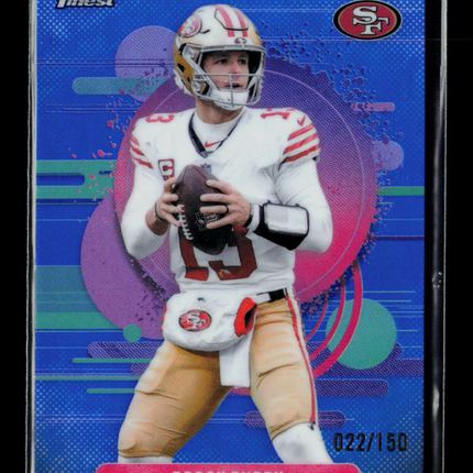 2025 Topps Finest Brock Purdy #146 Blue 022/150