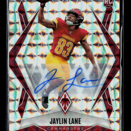 2025 Panini Phoenix Football Jaylin Lane #186 RC Auto