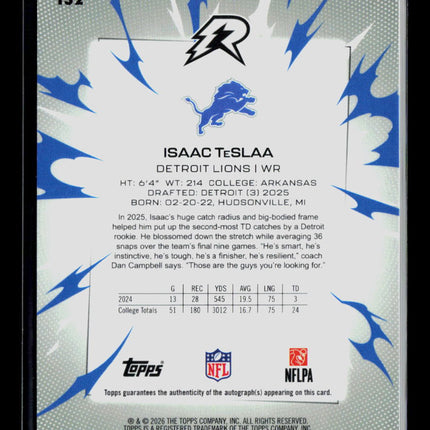 2026 Topps Isaac TeSlaa #132 RC Auto