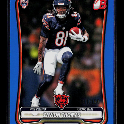 2026 Bowman Zavion Thomas #140 Blue 111/150 RC