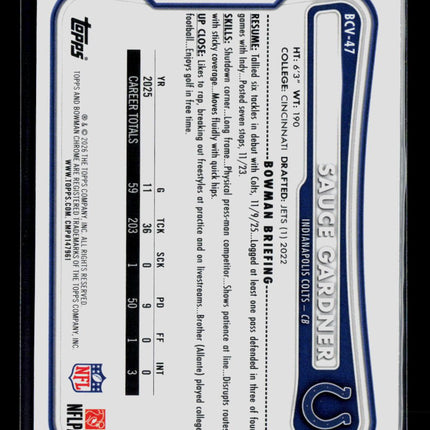 2026 Bowman Chrome Sauce Gardner #BCV-47 Speckle Refractor