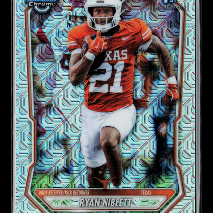 2025 Bowman Chrome University Ryan Niblett #BCP-154 Mojo Refractor