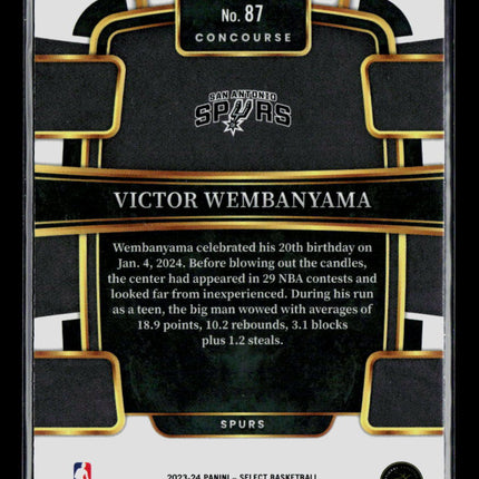 2024 Panini Select Victor Wembanyama #87 Blue RC
