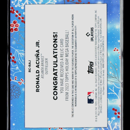 2023 Topps Holiday Mega Baseball Ronald Acuña Jr. #RC-RAJ Patch