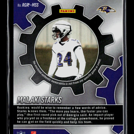 2025 Panini Prizm Malaki Starks #RGR-MSS RC Patch
