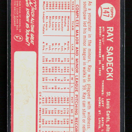 1964 Topps Ray Sadecki #147